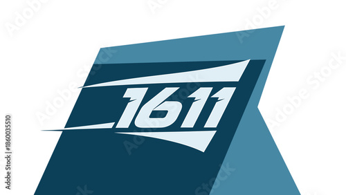 Modern design featuring the number 1611 in a stylish and creative way.