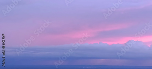 Dreamy Pastel Sunset Sky with Soft Clouds