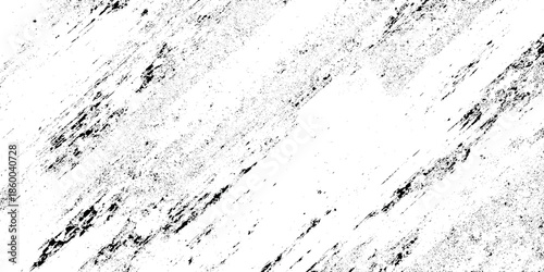 Abstract black and white brush strokes create a textured background with diagonal lines and a chaotic artistic feel