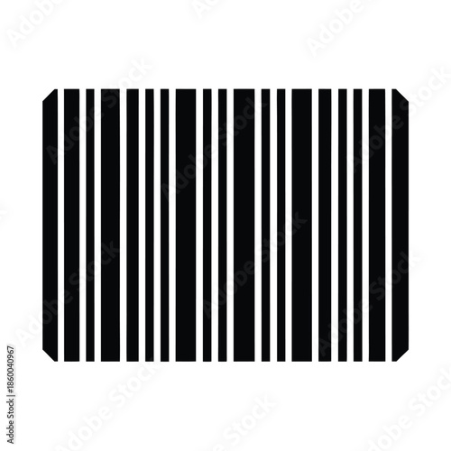 Barcode Silhouette Icon Vector Illustration