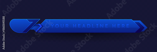 Royal Blue Lower Third Banner - Modern Video Broadcast Title Screen Overlay Template