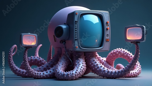 Old octopus-shaped TV