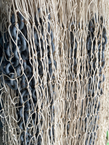 close up of fishing net