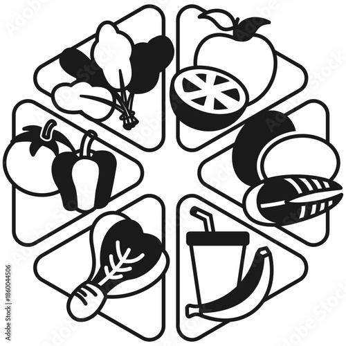 Balanced Diet mixed icon