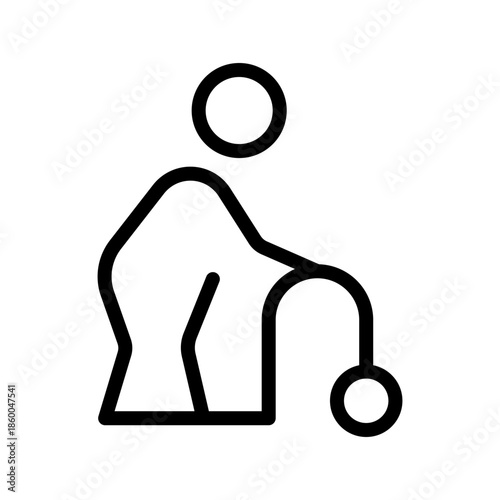 Respectful Elderly icon set for senior care, healthcare services, community, and UI design