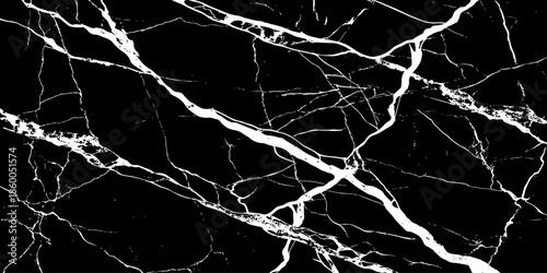 Elegant black marble texture with bold white natural veins,high-contrast abstract stone background,luxury surface pattern ideal for modern design,architecture,interiors,branding,and premium wallpapers
