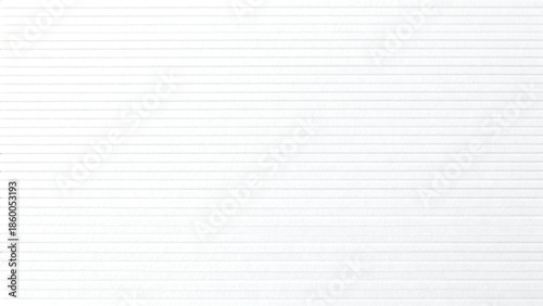 Blank lined notebook paper with horizontal lines on white background