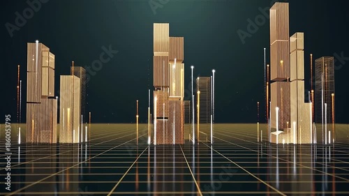 CGI Urban Expansion Scene animated