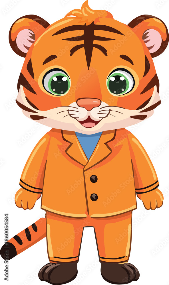 Naklejka premium tiger catoon