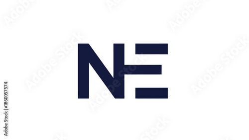 NE logo design, modern and minimalist, perfect for branding and identity.