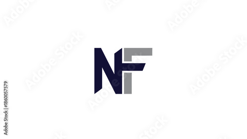 NF logo design with a modern and professional appearance for branding purposes.