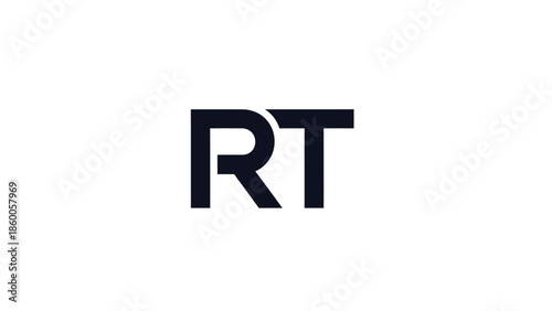 RT logo design, simple and modern, perfect for branding and identity.