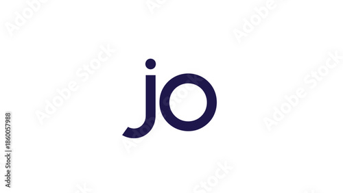 Simple and elegant logo design featuring the letters jo in a modern font style.