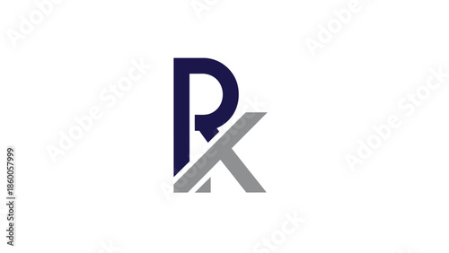 Simple and elegant RX symbol representing prescription and healthcare services in a minimalist design.