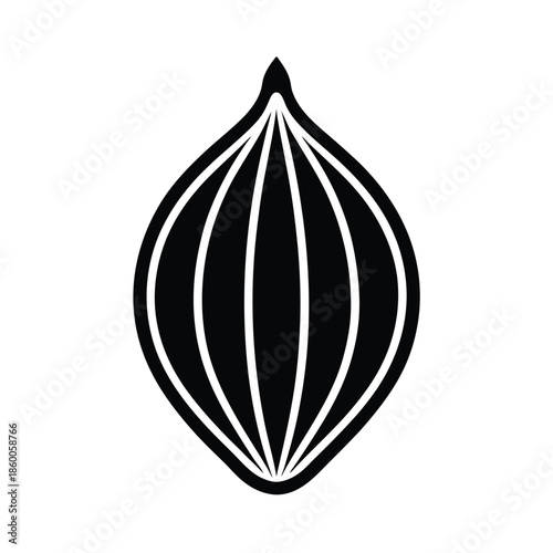 Ground Cardamom Pod Icon Vector Illustration