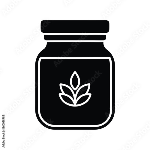 Ground Turmeric Jar Icon Vector Illustration