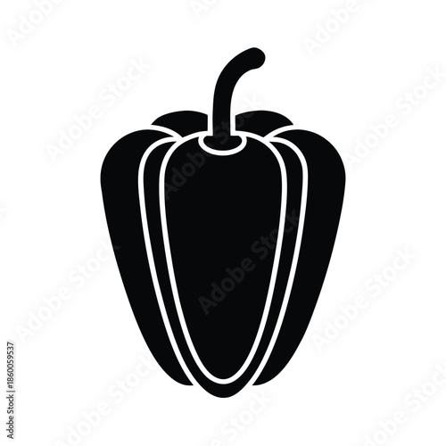 Paprika Pepper Icon Vector Illustration