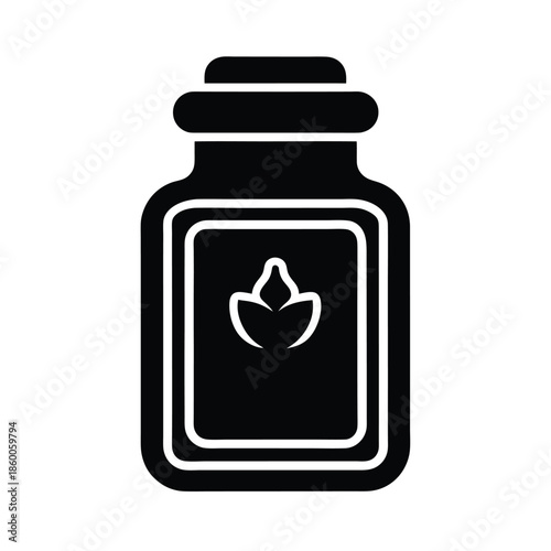 Paprika Spice Jar Icon Vector Illustration