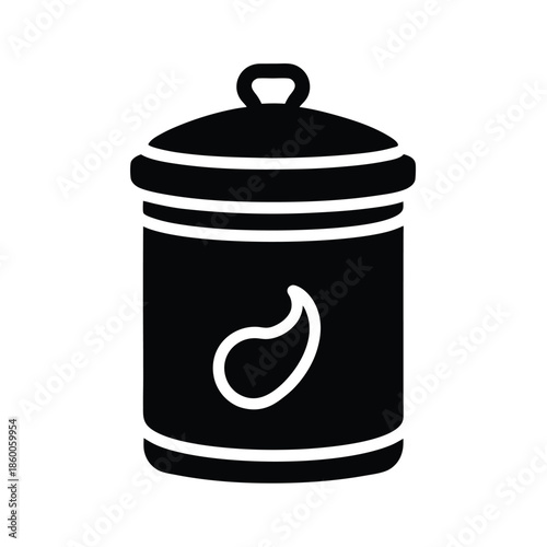 Paprika Tin Container Icon Vector Illustration