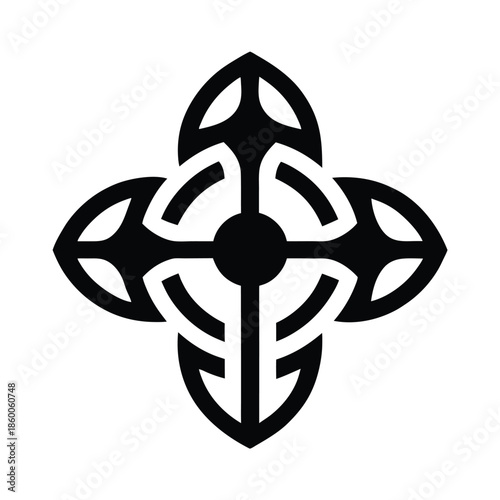 Adinkra Strength Symbol Icon Vector Illustration