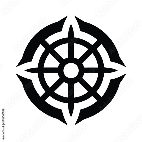 Adinkra Unity Symbol Icon Vector Illustration