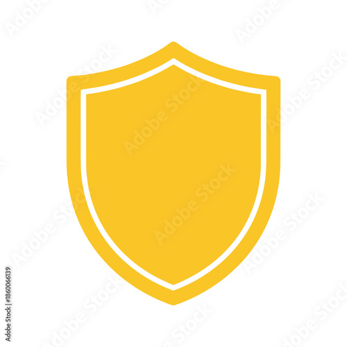 Yellow Shield Icon Vector