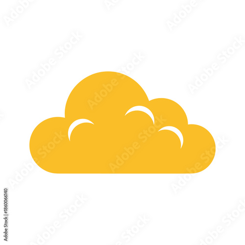 Yellow Cloud Icon