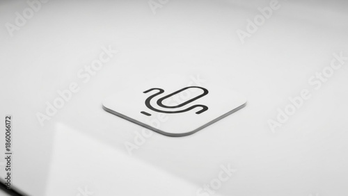 Minimalist Icon: A clean and crisp image presents a subtle icon on a white surface, perfect for conveying a sense of simplicity and modern design.