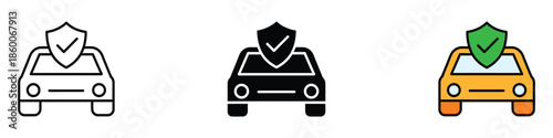 Car insurance icon vector. vehicle security symbol. vector illustration.