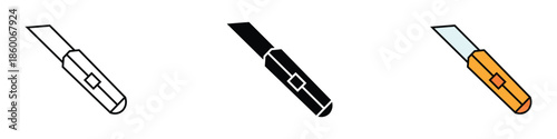 Cutter icon vector. utility knife symbol. vector illustration.