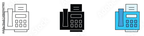 Fax Machine icon vector. faxing, document transmission symbol. vector illustration.
