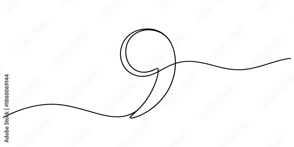 Obraz premium Draw a single continuous line of quotation marks. white background,One continuous line of quote mark image. Vector illustration. Linear design quote