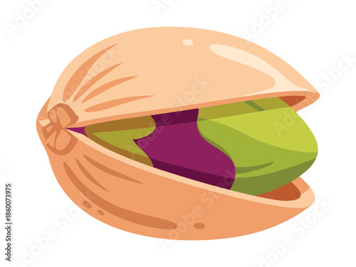 Vector Illustration of a Pistachio Nut