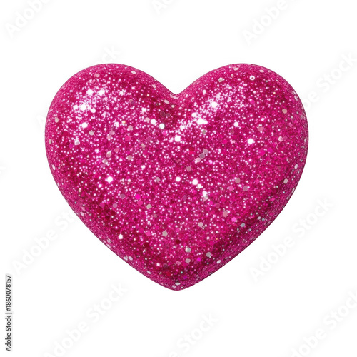 Shimmering pink heart