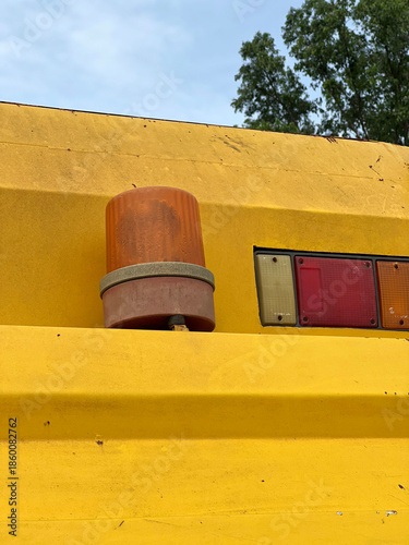 close up light on the car