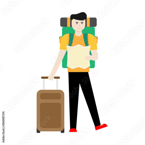 People Traveling Illustration