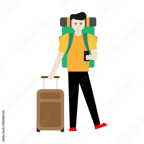People Traveling Illustration
