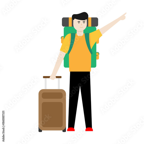 People Traveling Illustration