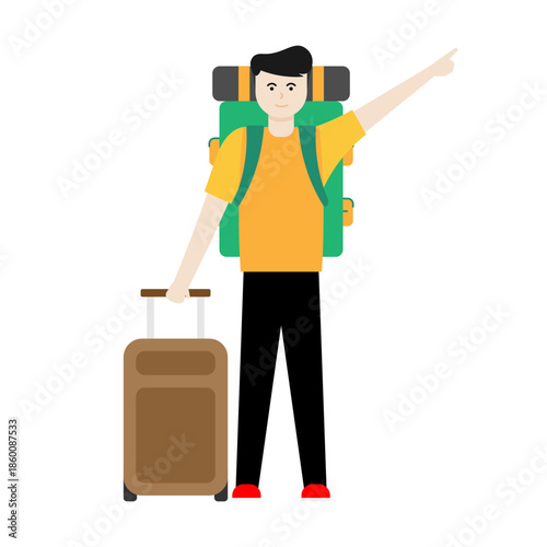 People Traveling Illustration