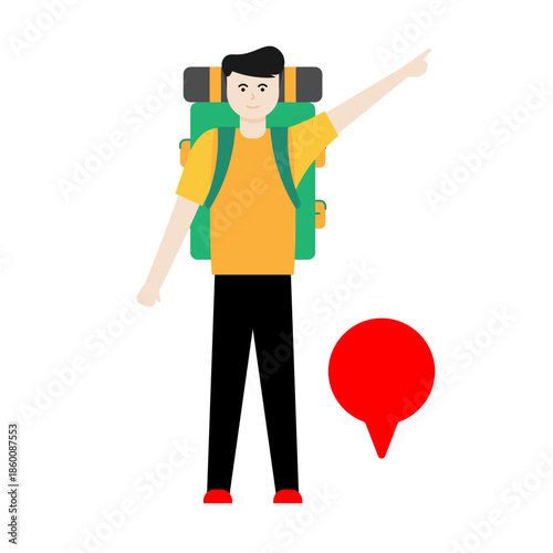 People Traveling Illustration