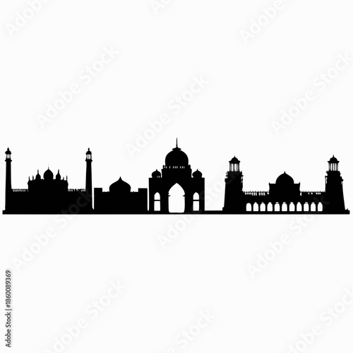 taj mahal vector illustration
