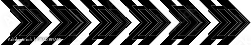 Black isolated png arrows on white transparent background. Futuristic technological vector illustration of arrows.