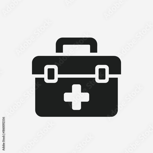 Minimalist First Aid Kit Icon for Medical and Emergency Services