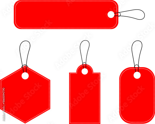 Blank Sale Tags Bundle with Empty Price Labels for Marketing and Discounts