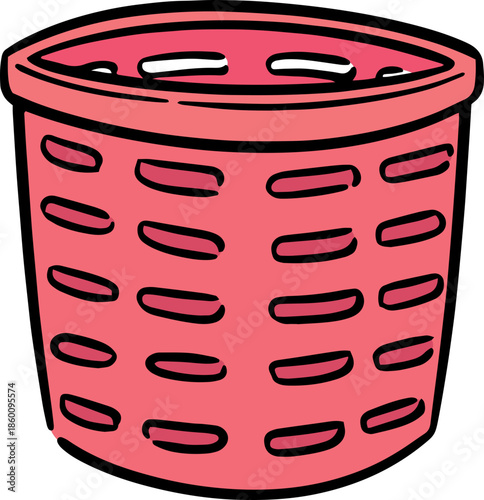 Illustration of plastic basket

