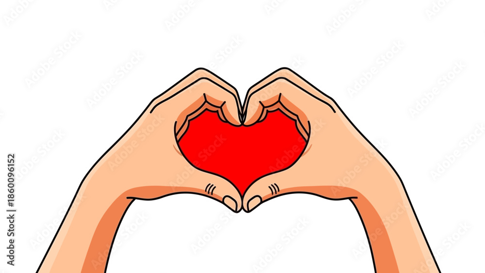 Obraz premium Hands forming a heart shape with love and care