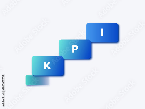 KPI Growth Path Concept Vector Illustration