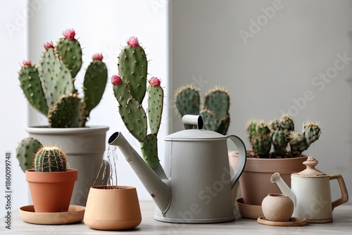 Wallpaper Mural Beautiful prickly pear cactus in pot Torontodigital.ca