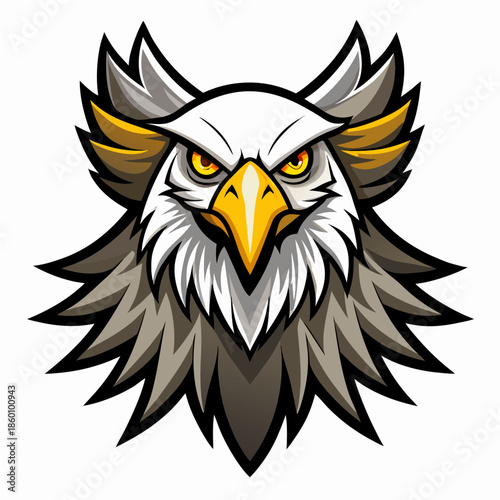 Cartoon Eagle: Determined and Sharp-Eyed.

