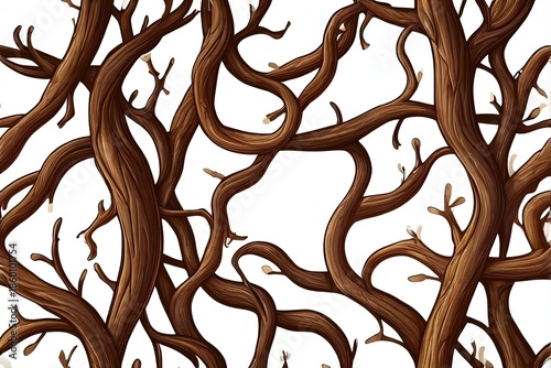 Wallpaper Mural Twisted root or woody vine a natural brown Torontodigital.ca